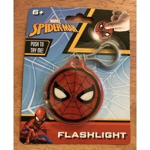 Marvel Spiderman Portable Clipable LED Flashlight‎ Ages 6+ New